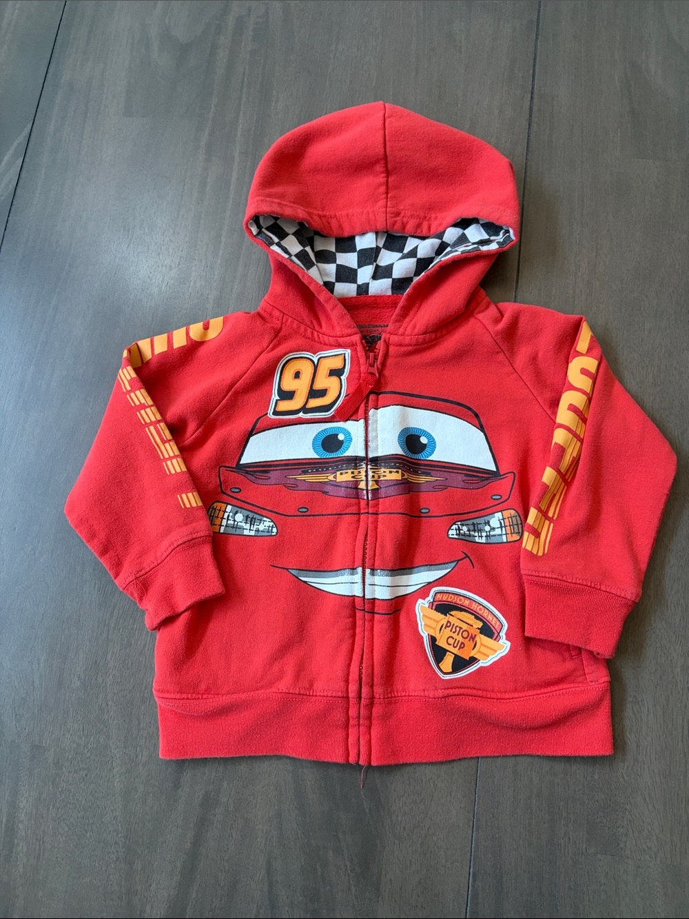 Disney Red Lightning McQueen Hooded Zip Sweatshirt